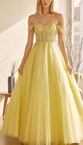 Yellow or blue formal evening gown long